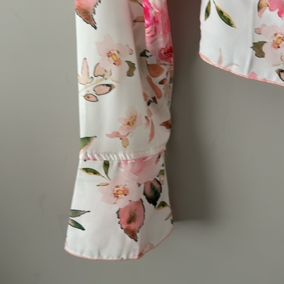 NWT Princess Polly Carnell Blouse Multi White Floral with Front Ties - Picture 12 of 13